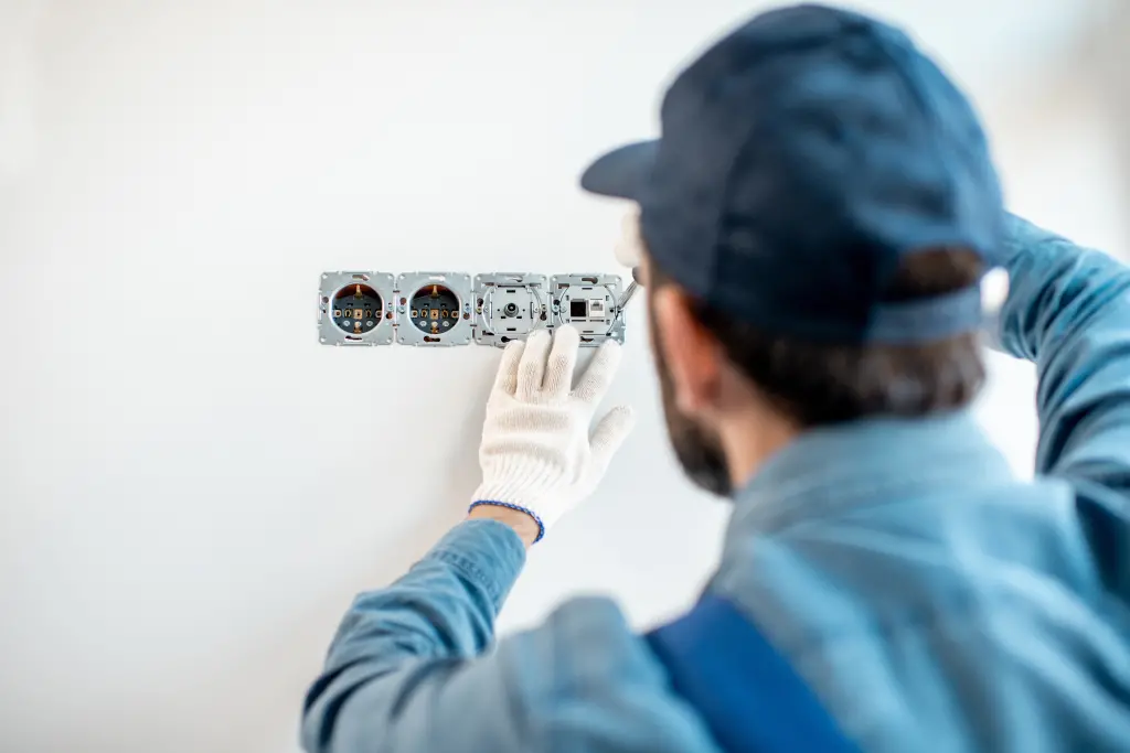 Installing electrical sockets in wall