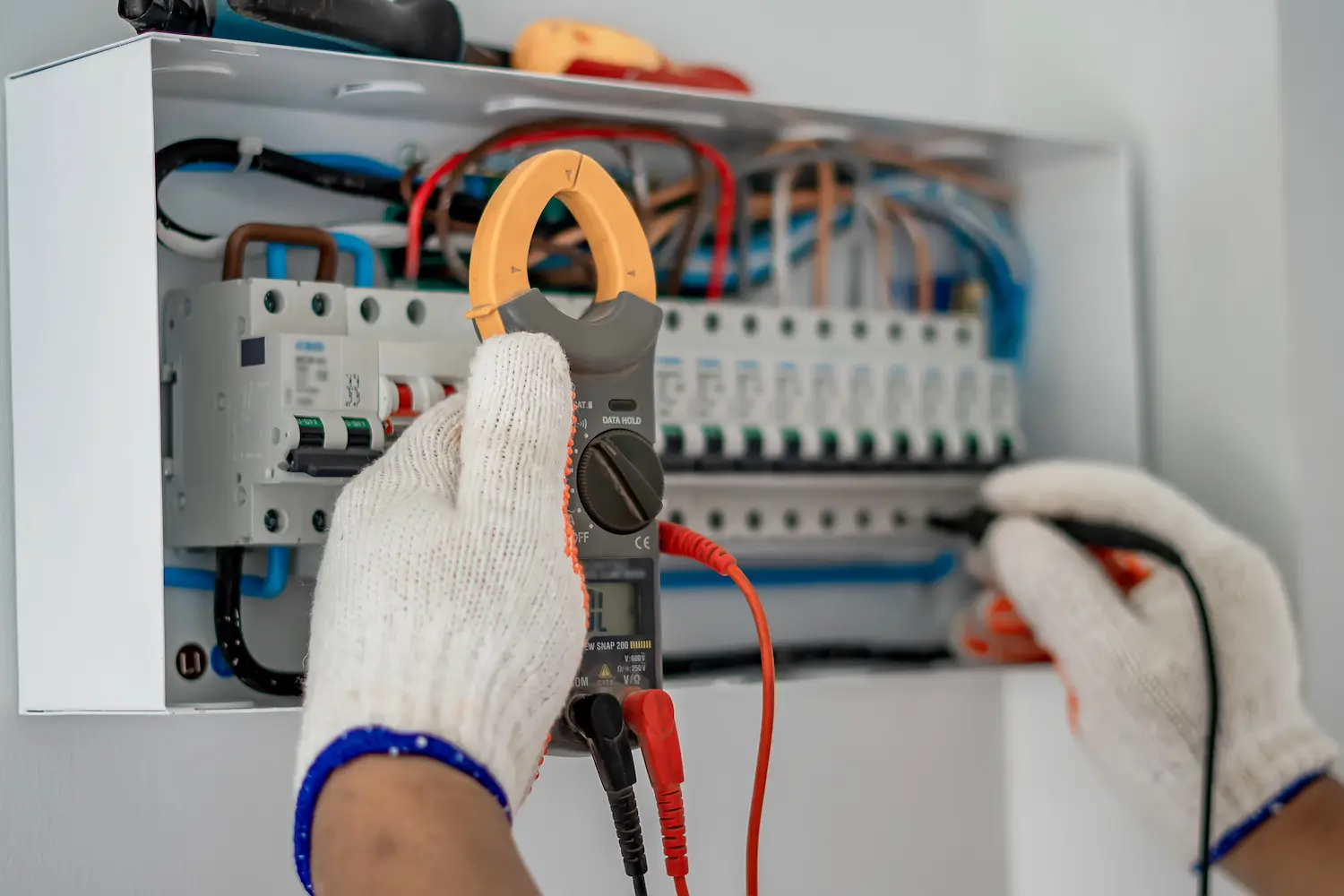 Mr. Bright Electric technician upgrading an electrical panel