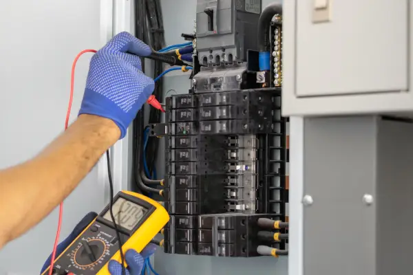 Mr. Bright electrician upgrading service in Kalama home